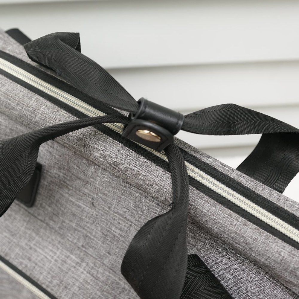 Ruvalino Grey Black Carryall Travel Tote Diaper Bag - Picture 11 of 15